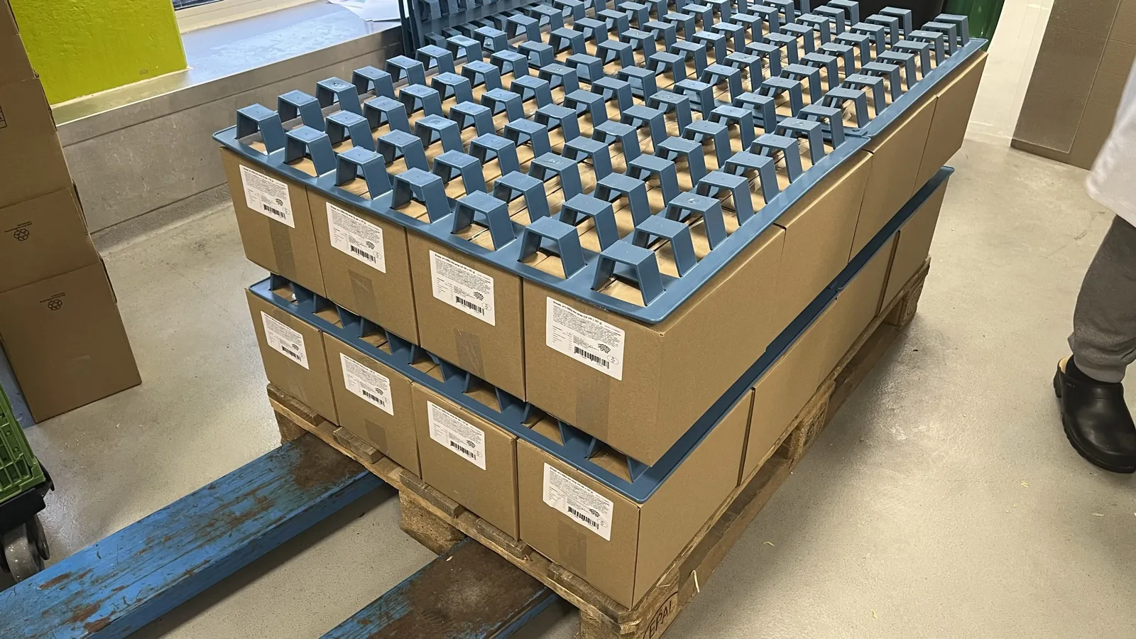 Frozen product ready for dispatch